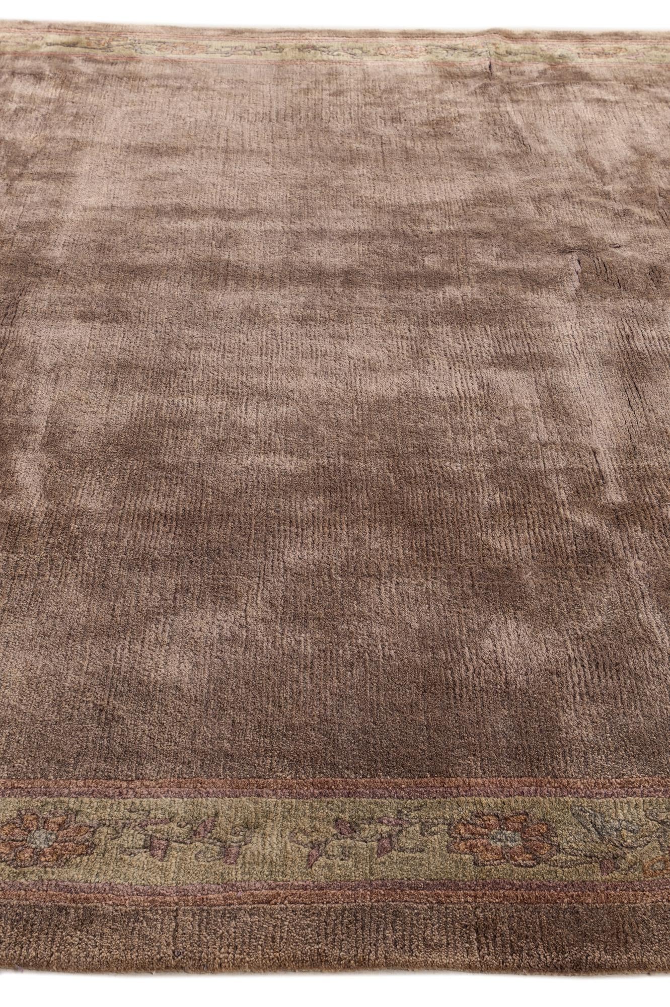 8' x 10' 11 Hand Knotted Tibet Wool Rug