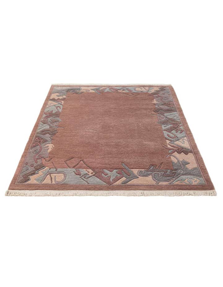 4' 3 x 6' Hand Knotted Tibet Wool Rug