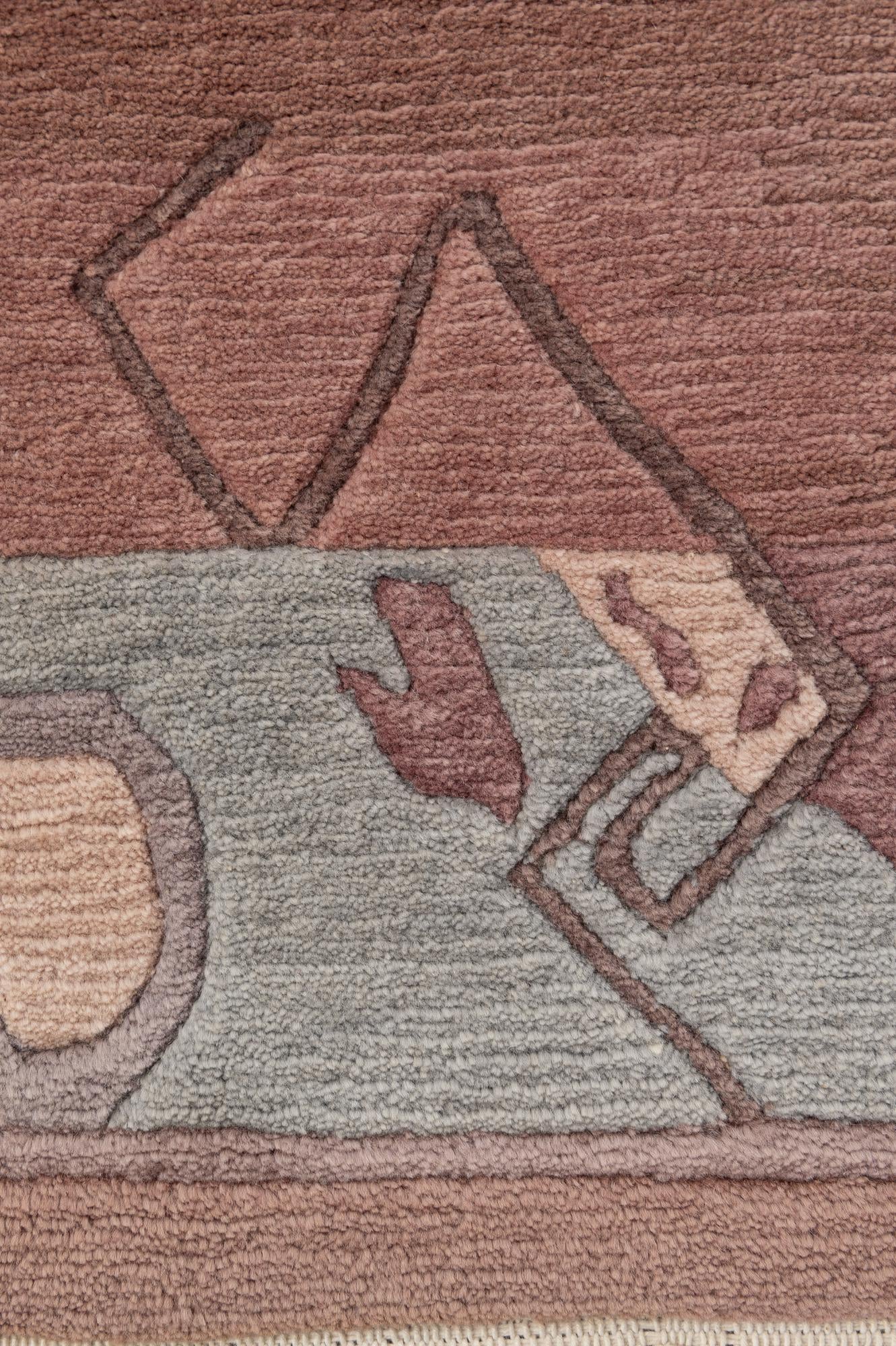 4' 3 x 6' Hand Knotted Tibet Wool Rug