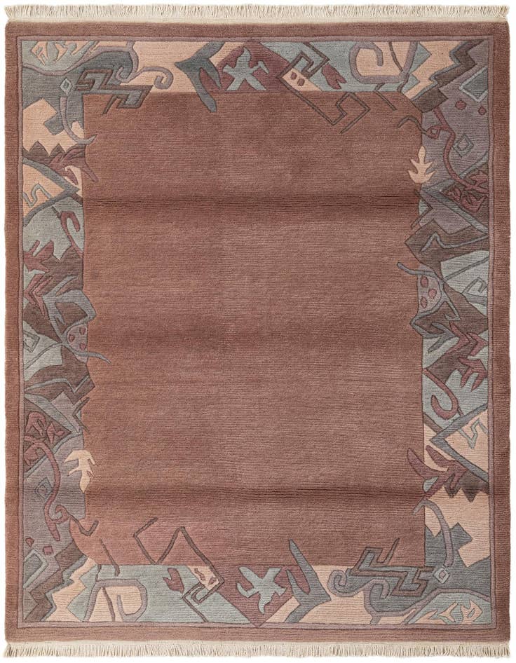 Detail image of 4' 3 x 6' Hand Knotted Tibet Wool Rug