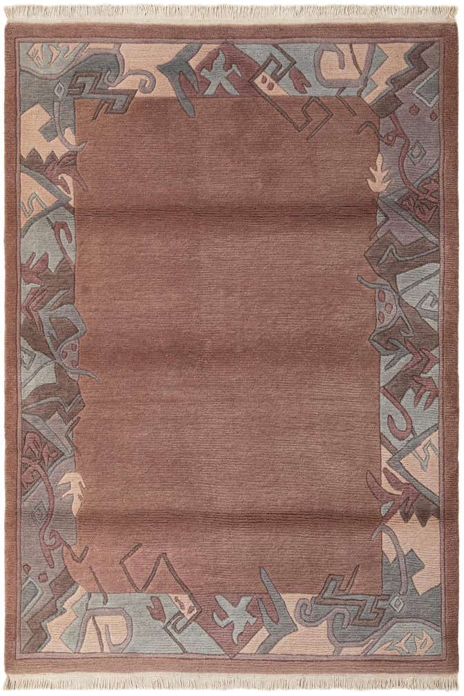 4' 3 x 6' Hand Knotted Tibet Wool Rug