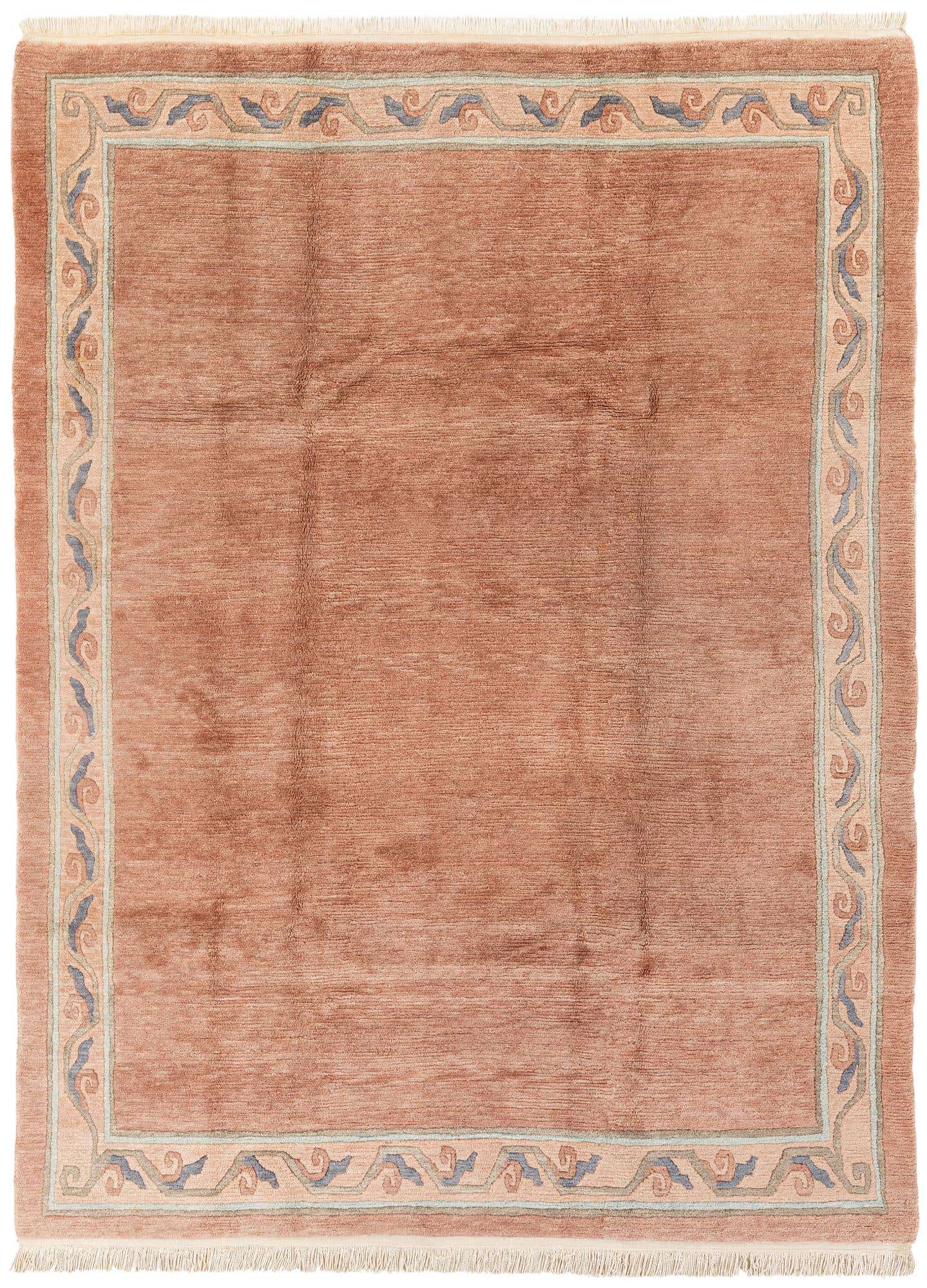 6' 11 x 9' 6 Hand Knotted Tibet Wool Rug