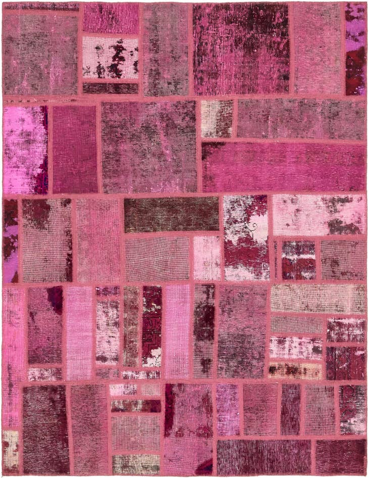 Detail image of 6' x 7' 9 Hand Knotted Ultra Vintage Persian Wool Rug
