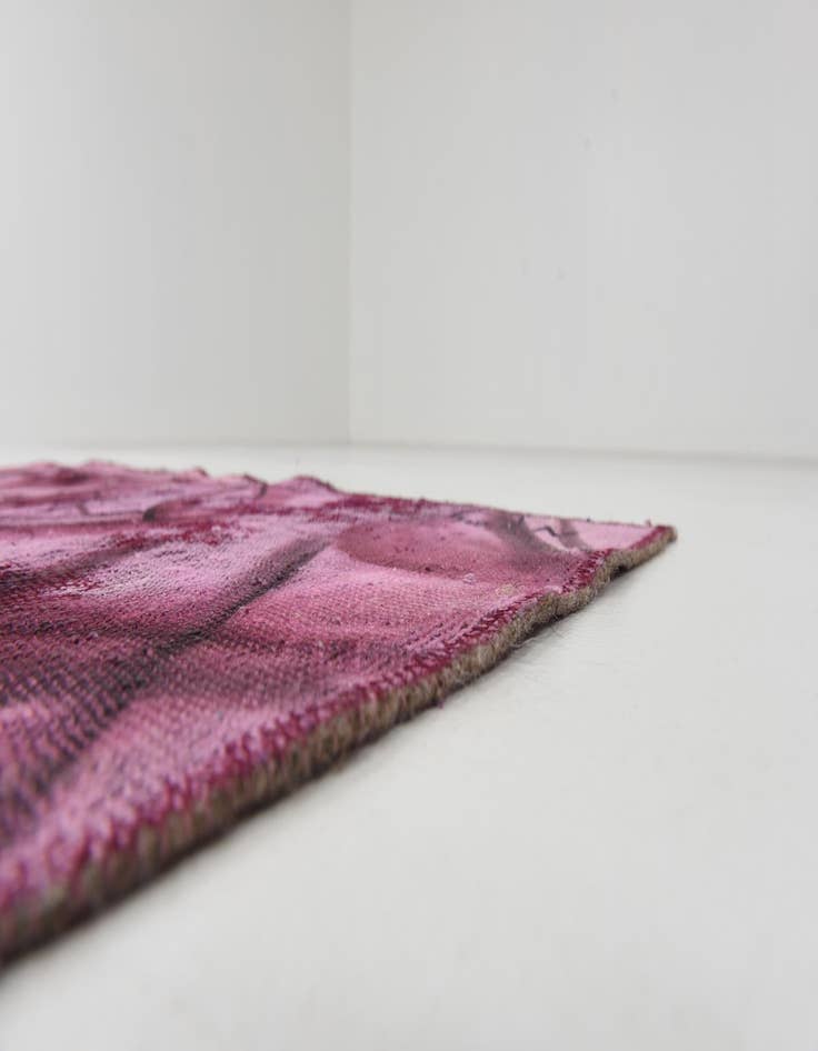 Detail image of 3' 9 x 4' 10 Hand Knotted Ultra Vintage Persian Wool Rug