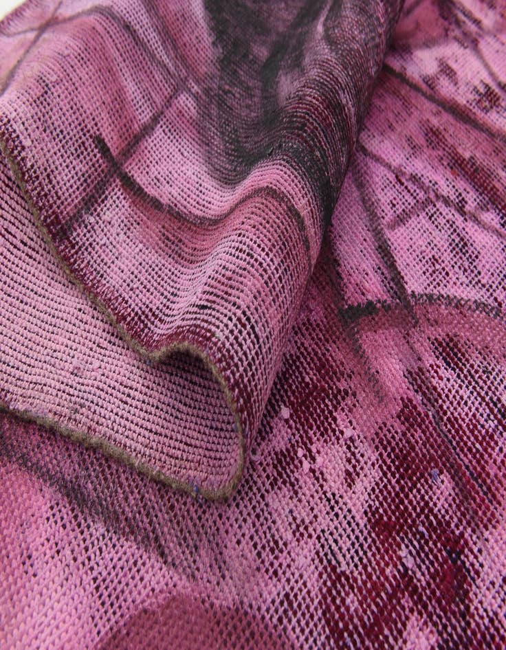 Detail image of 3' 9 x 4' 10 Hand Knotted Ultra Vintage Persian Wool Rug