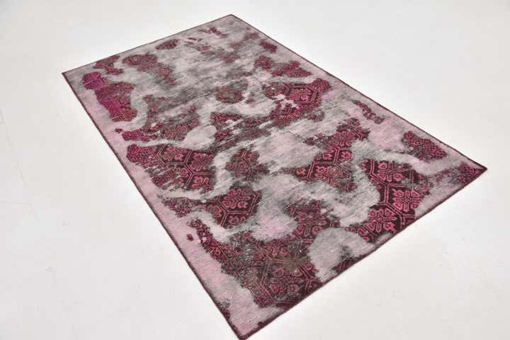 4' x 6' 9 Hand Knotted Ultra Vintage Persian Wool Rug