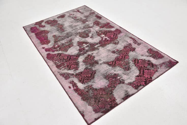 Detail image of 4' x 6' 9 Hand Knotted Ultra Vintage Persian Wool Rug