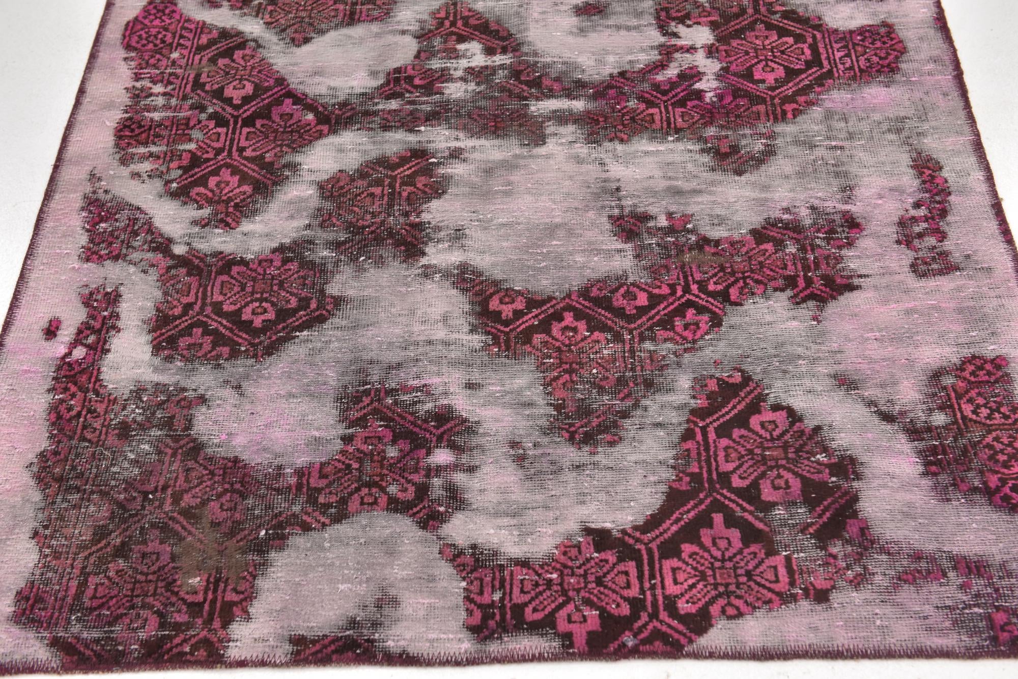 4' x 6' 9 Hand Knotted Ultra Vintage Persian Wool Rug