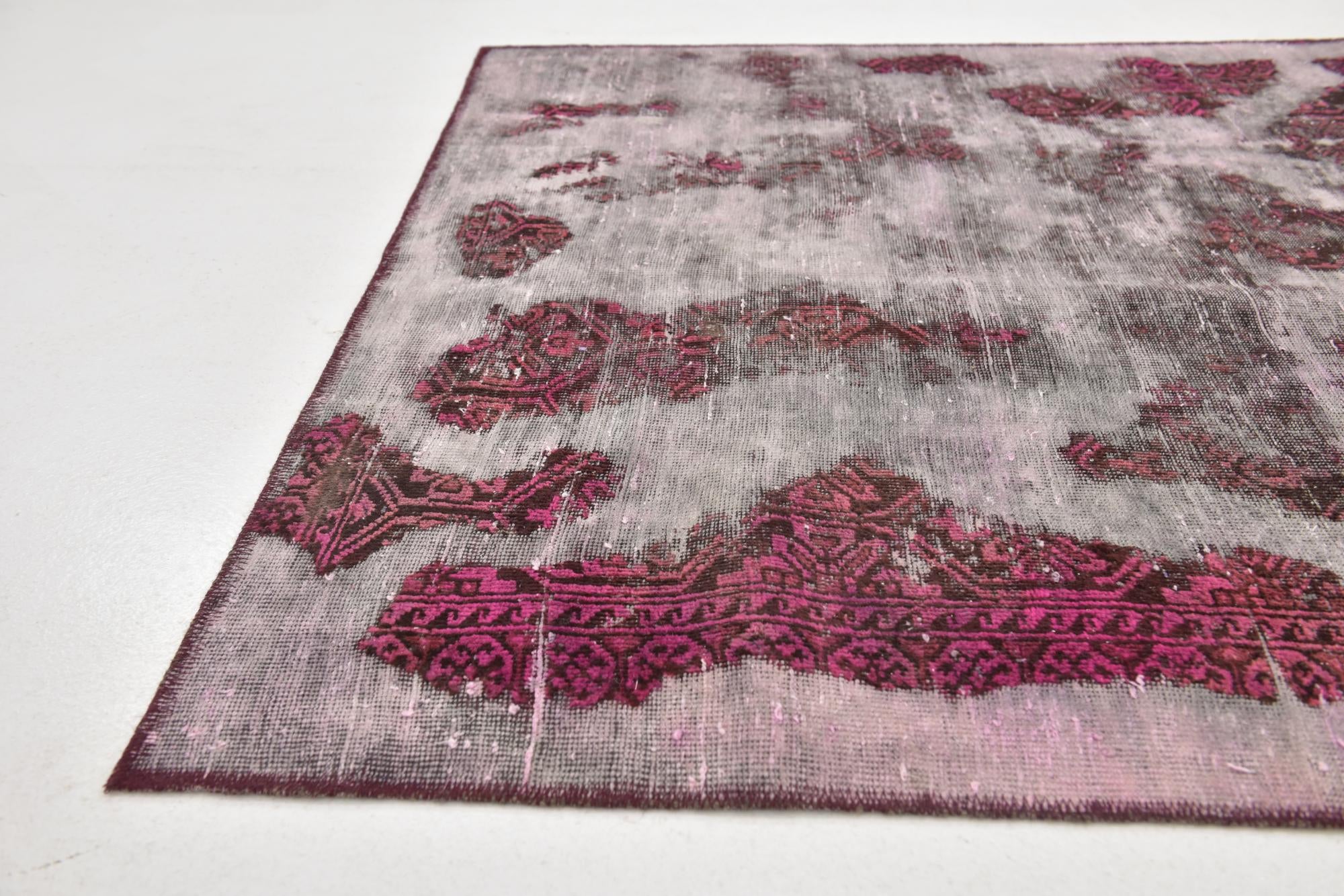 4' x 6' 9 Hand Knotted Ultra Vintage Persian Wool Rug