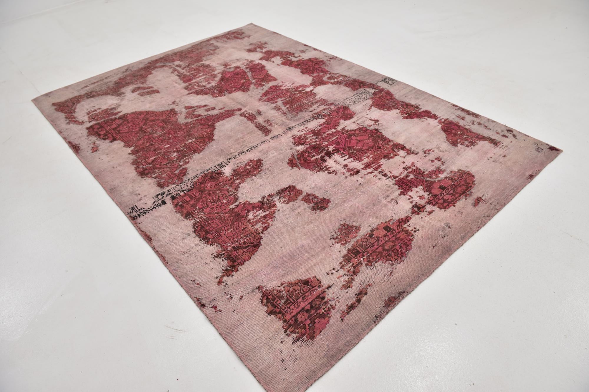 6' 5 x 9' 2 Hand Knotted Ultra Vintage Persian Wool Rug