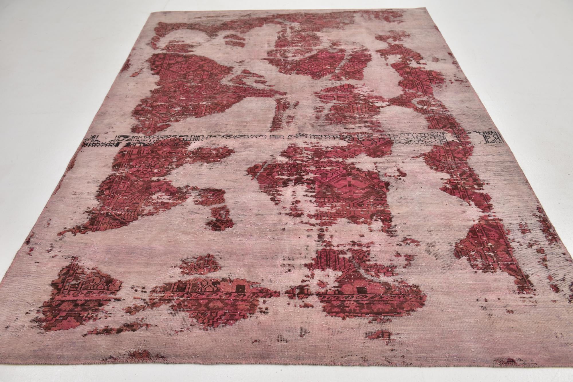 6' 5 x 9' 2 Hand Knotted Ultra Vintage Persian Wool Rug