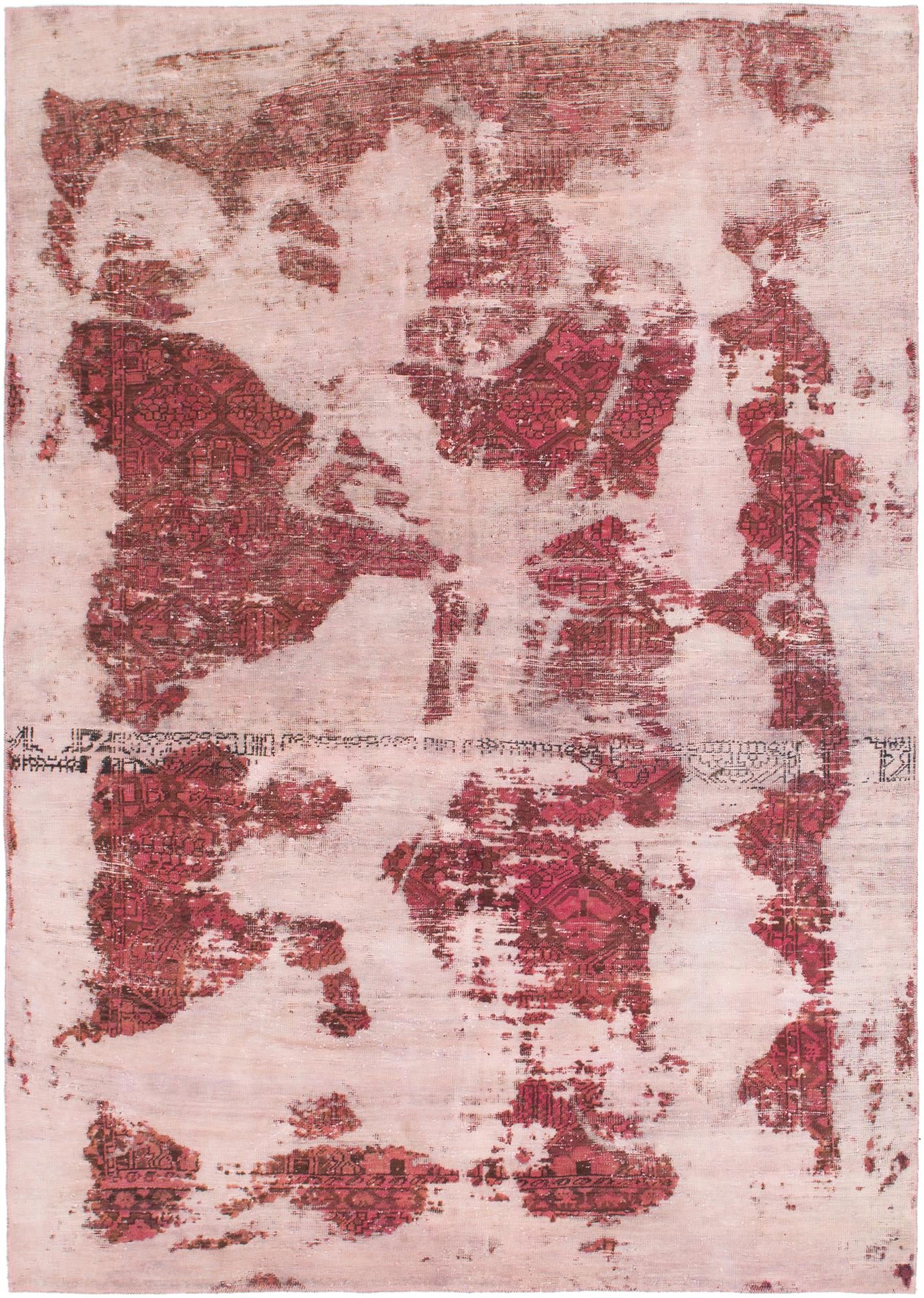 6' 5 x 9' 2 Hand Knotted Ultra Vintage Persian Wool Rug