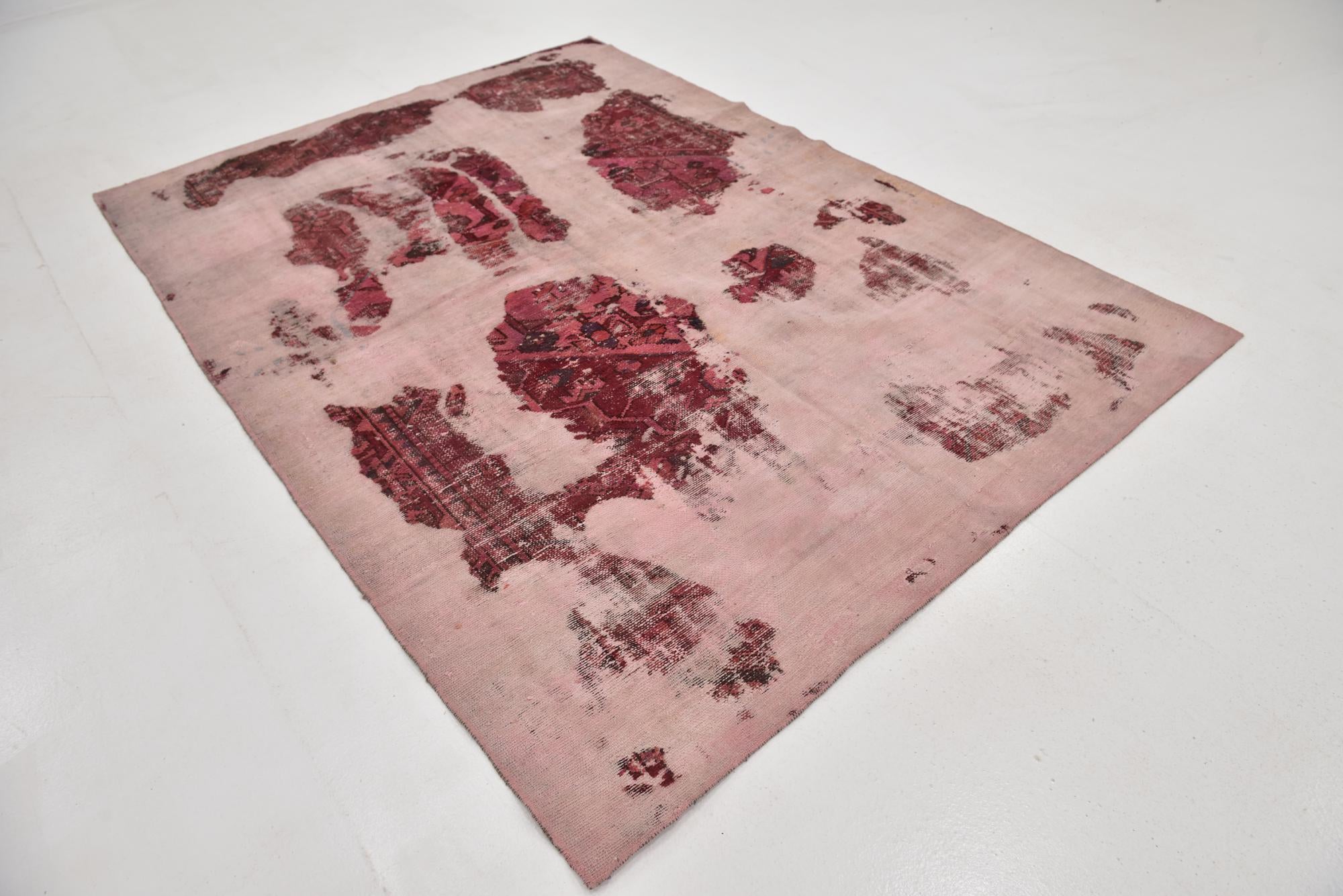 6' x 8' 5 Hand Knotted Ultra Vintage Persian Wool Rug