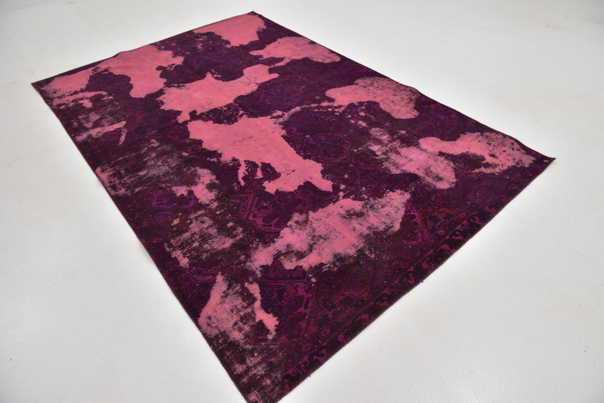 5' 10 x 8' 9 Hand Knotted Ultra Vintage Persian Wool Rug