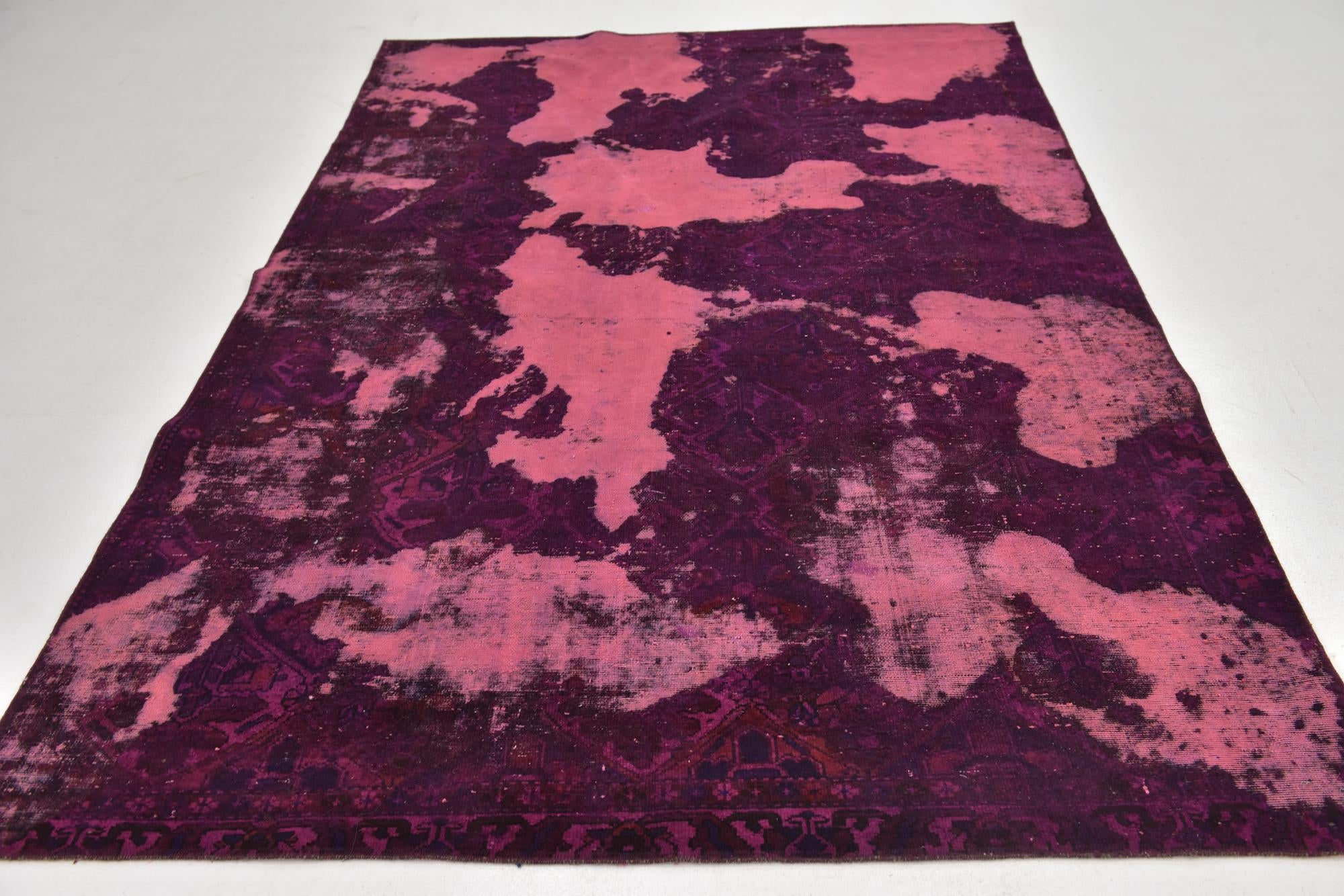 5' 10 x 8' 9 Hand Knotted Ultra Vintage Persian Wool Rug