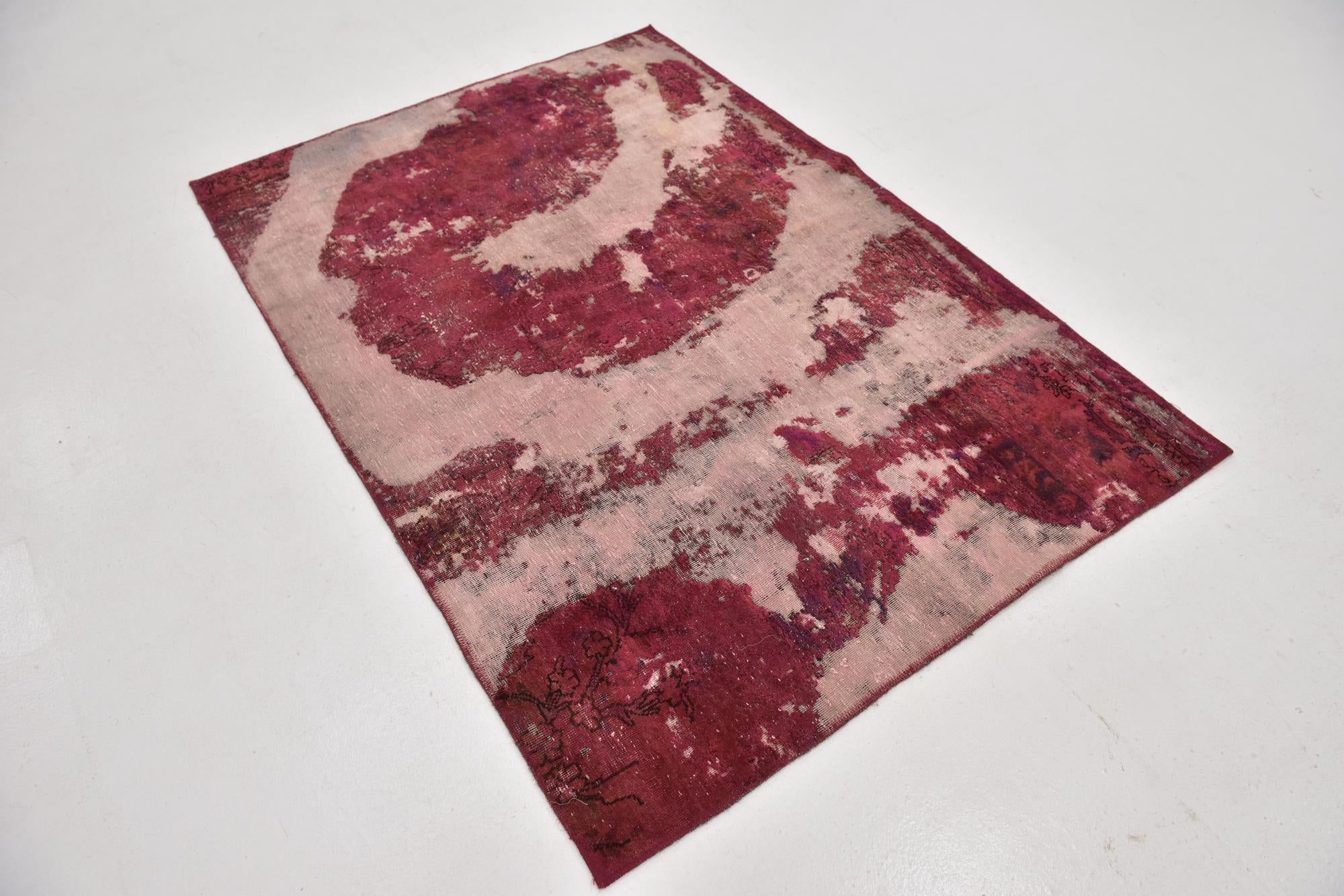 4' 3 x 6' Hand Knotted Ultra Vintage Persian Wool Rug