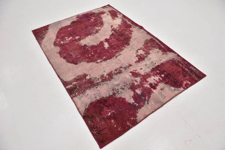 Detail image of 4' 3 x 6' Hand Knotted Ultra Vintage Persian Wool Rug