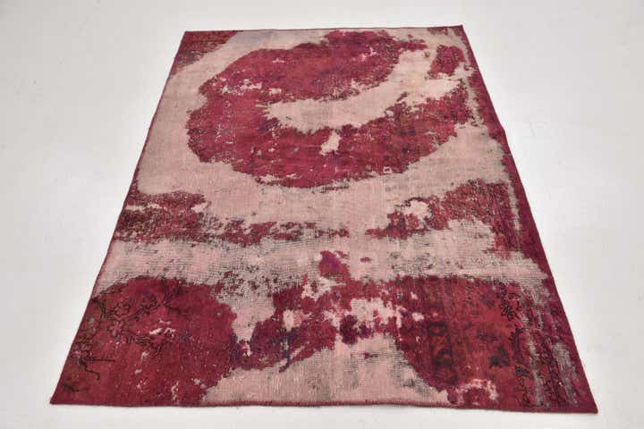 4' 3 x 6' Hand Knotted Ultra Vintage Persian Wool Rug