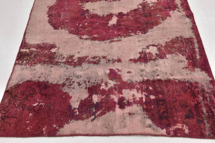 Detail image of 4' 3 x 6' Hand Knotted Ultra Vintage Persian Wool Rug