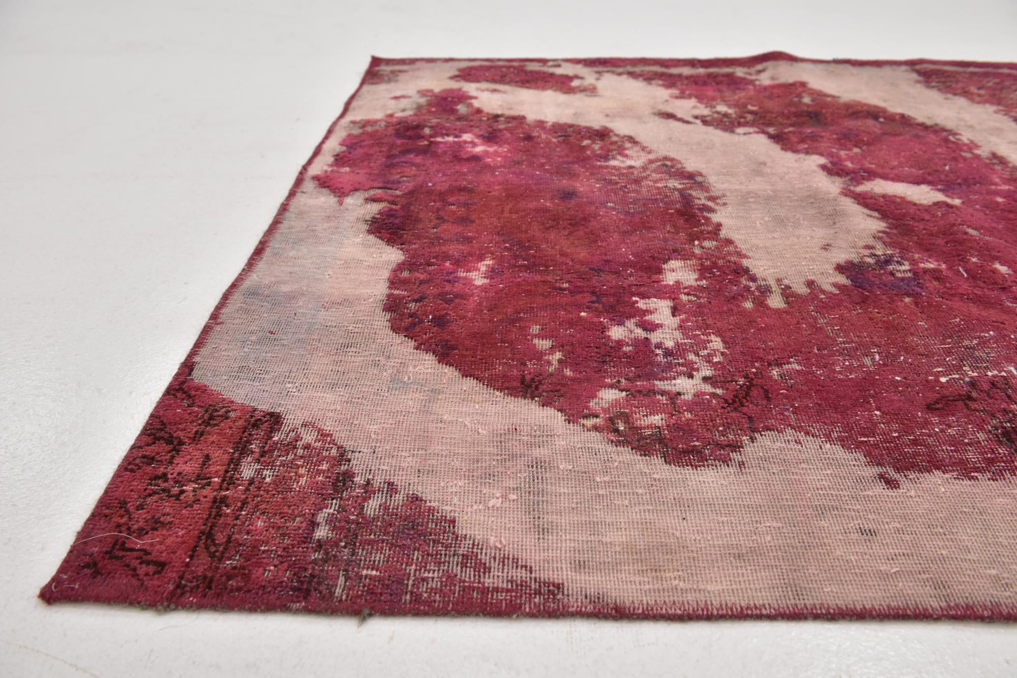 4' 3 x 6' Hand Knotted Ultra Vintage Persian Wool Rug