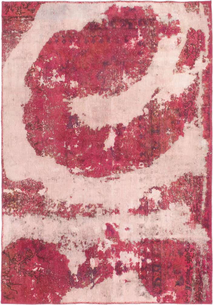 4' 3 x 6' Hand Knotted Ultra Vintage Persian Wool Rug