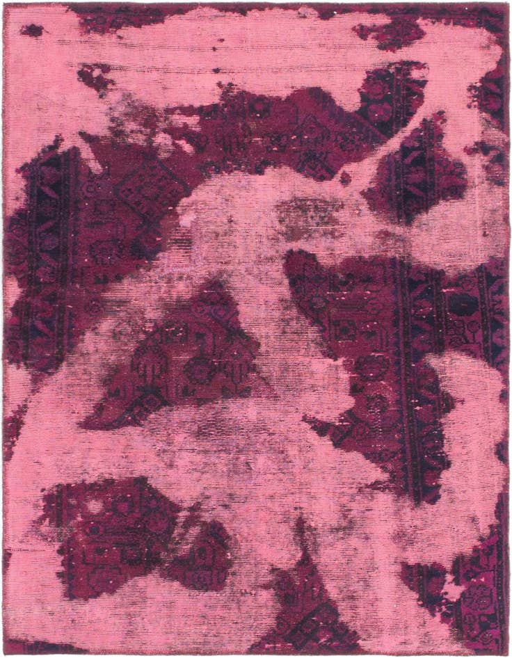 Detail image of 3' 6 x 5' 3 Hand Knotted Ultra Vintage Persian Wool Rug