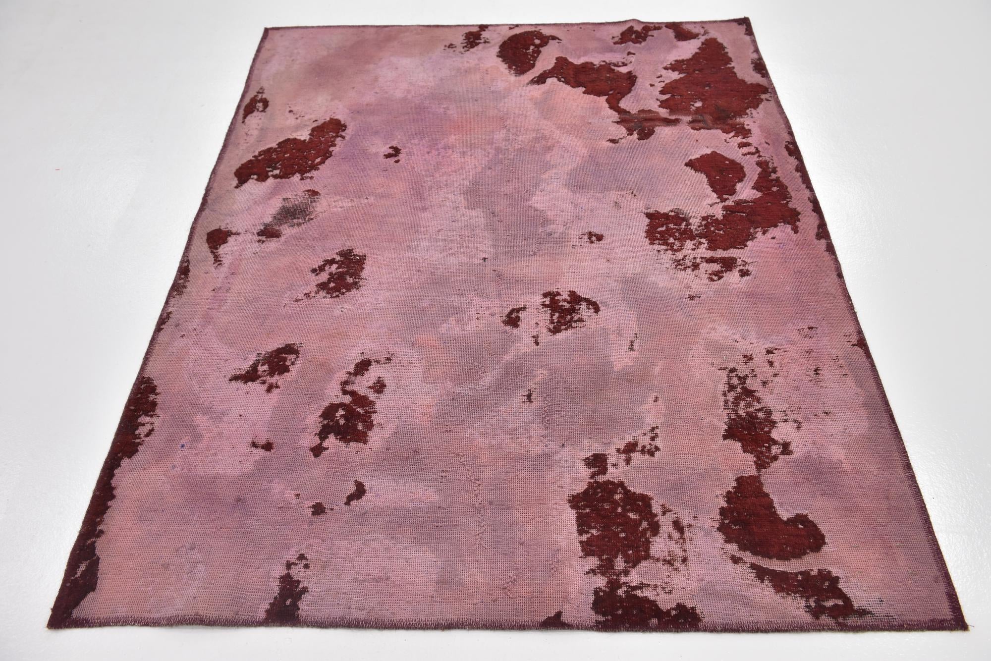 4' 7 x 5' 9 Hand Knotted Ultra Vintage Persian Wool Rug