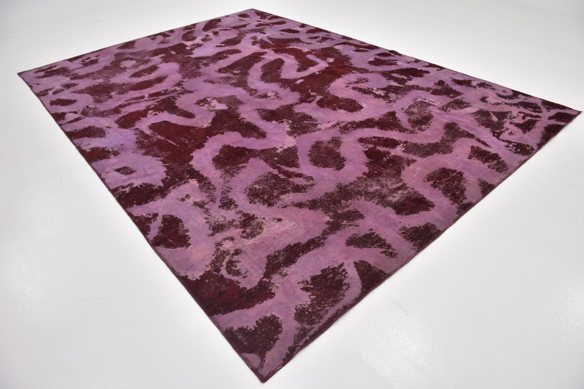 9' x 12' 7 Hand Knotted Ultra Vintage Persian Wool Rug