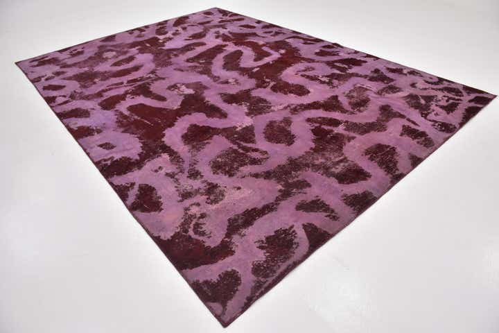 9' x 12' 7 Hand Knotted Ultra Vintage Persian Wool Rug