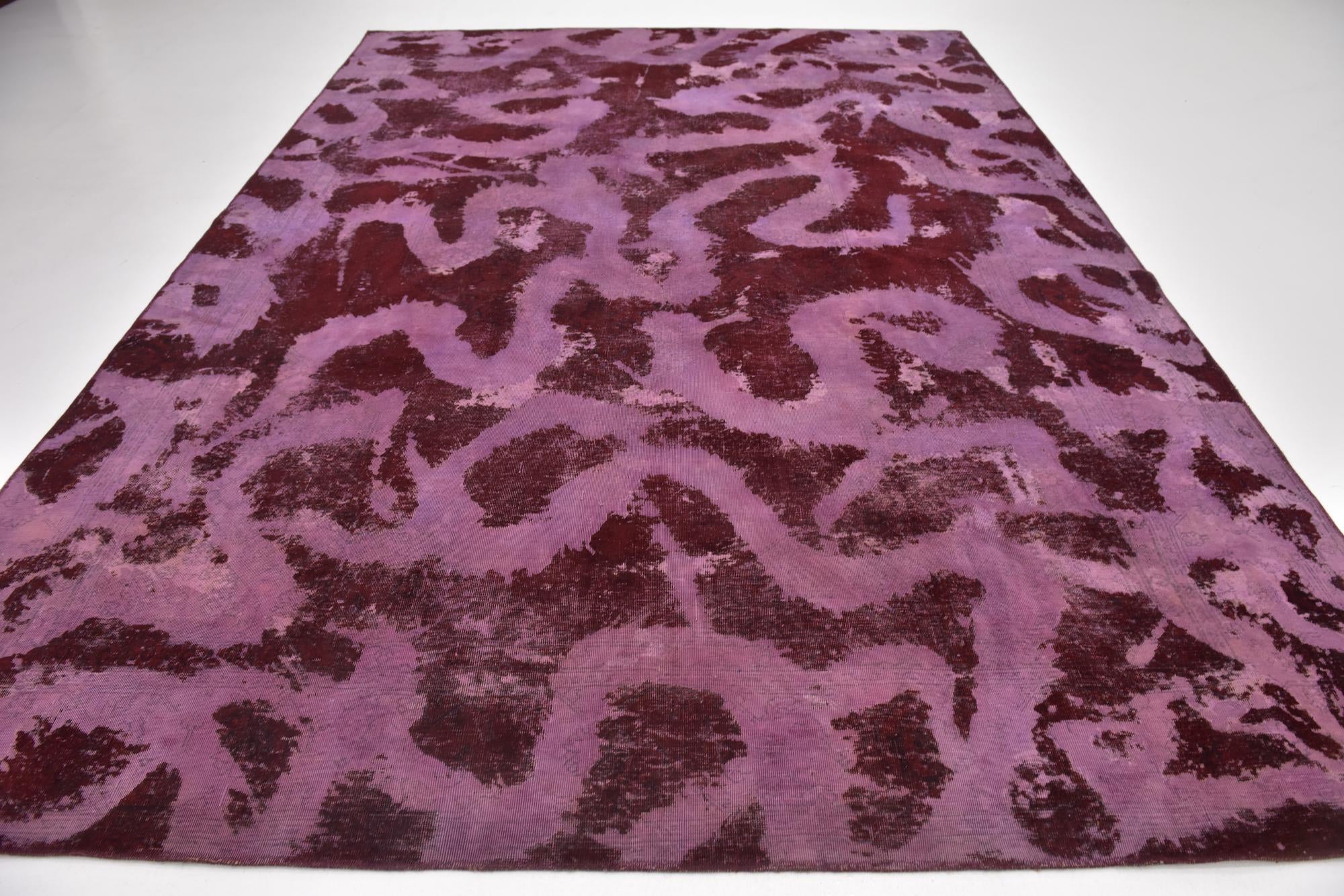 9' x 12' 7 Hand Knotted Ultra Vintage Persian Wool Rug