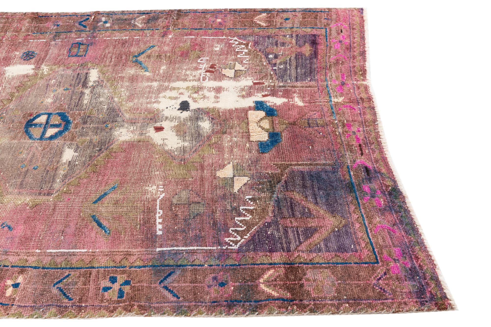 4' 10 x 6' 7 Hand Knotted Ultra Vintage Persian Wool Rug