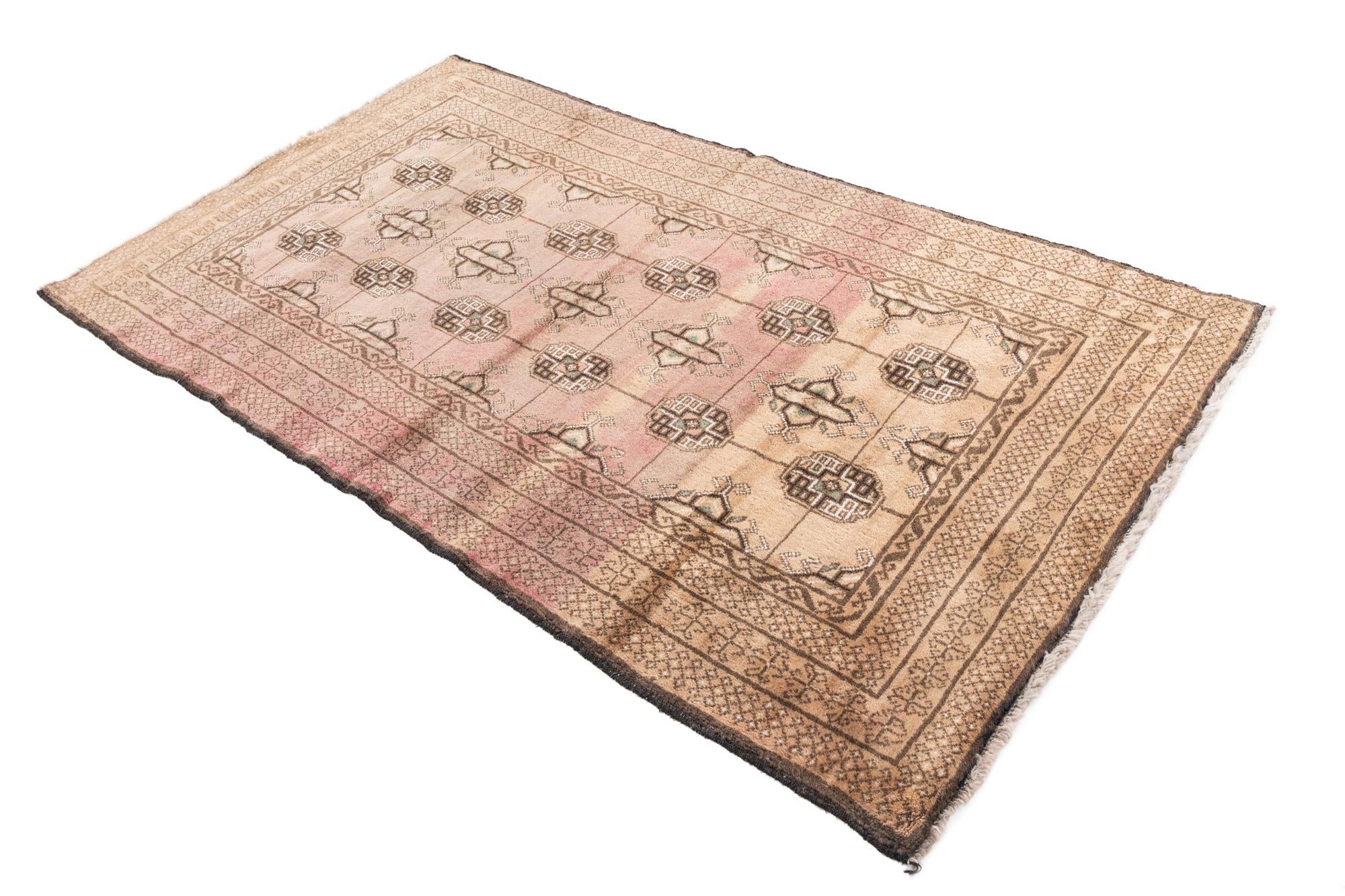 3' 7 x 6' 9 Hand Knotted Ultra Vintage Persian Wool Rug