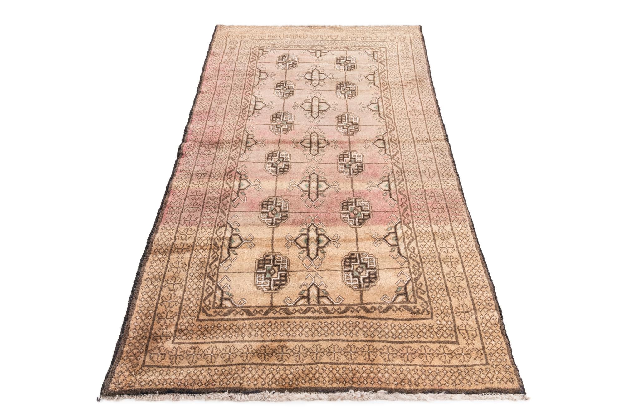 3' 7 x 6' 9 Hand Knotted Ultra Vintage Persian Wool Rug