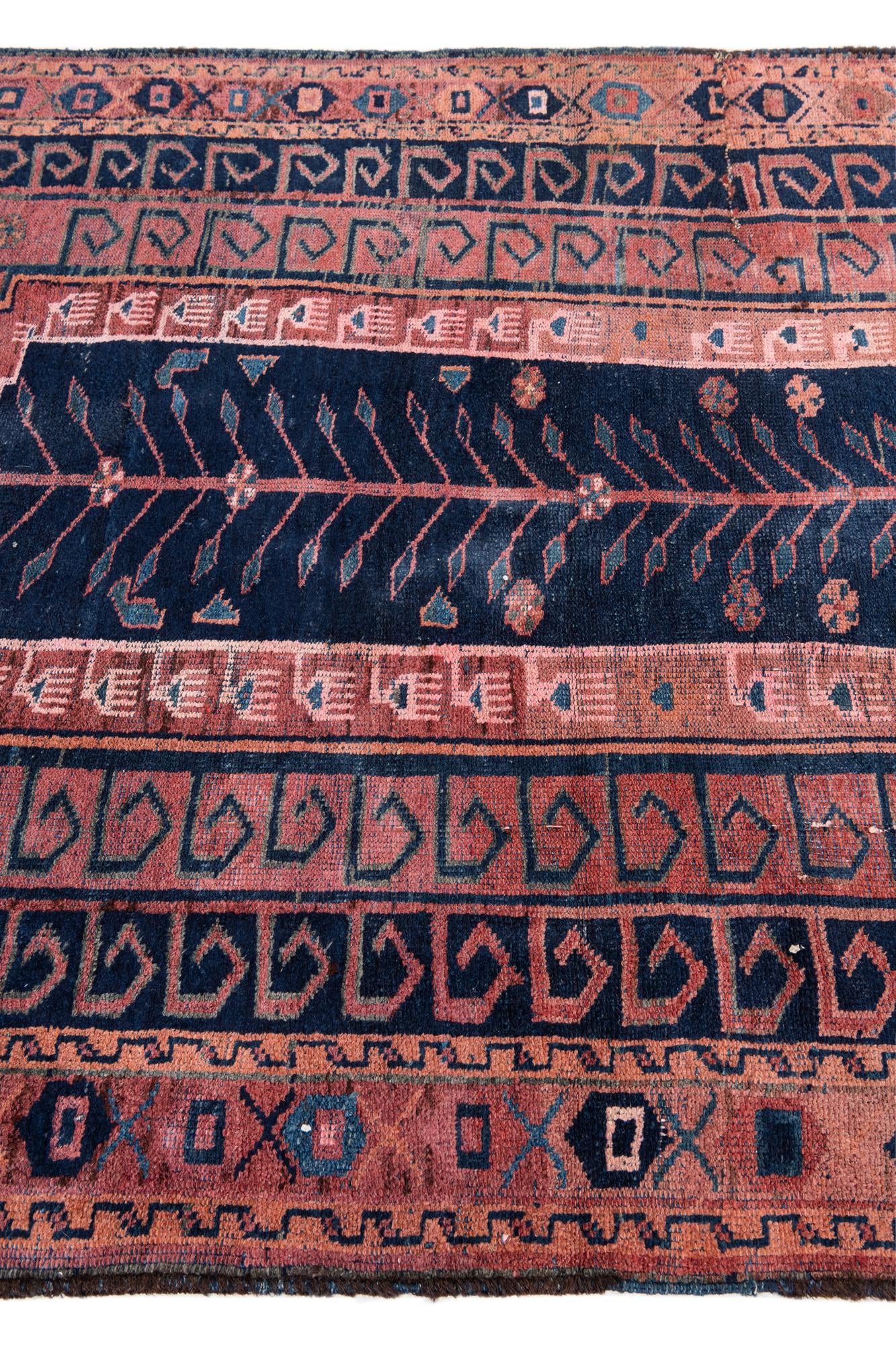 4' 6 x 7' 10 Hand Knotted Ultra Vintage Persian Wool Rug