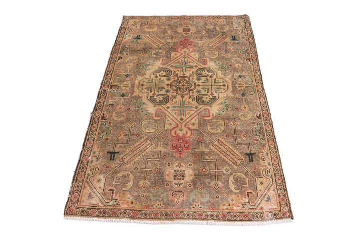 3' 6 x 5' 5 Hand Knotted Ultra Vintage Persian Wool Rug