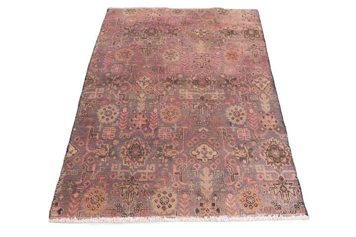 3' 5 x 4' 10 Hand Knotted Ultra Vintage Persian Wool Rug