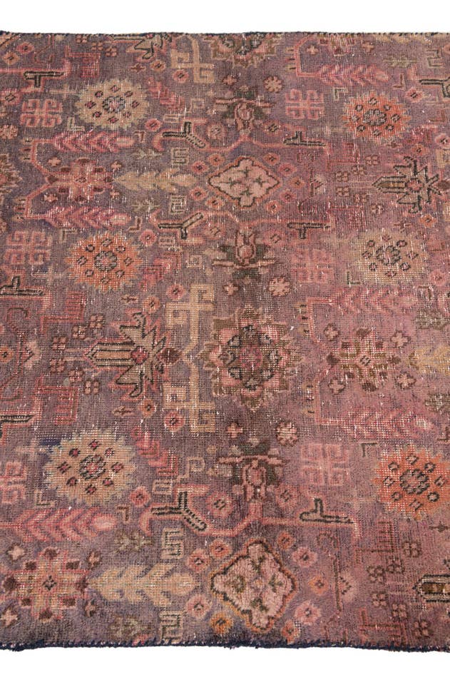 Detail image of 3' 5 x 4' 10 Hand Knotted Ultra Vintage Persian Wool Rug
