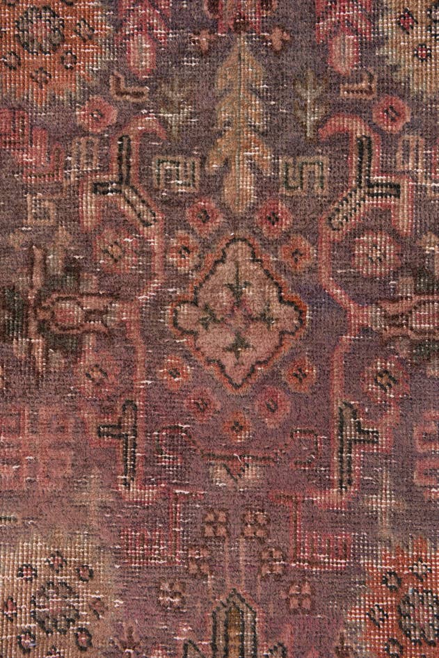 Detail image of 3' 5 x 4' 10 Hand Knotted Ultra Vintage Persian Wool Rug