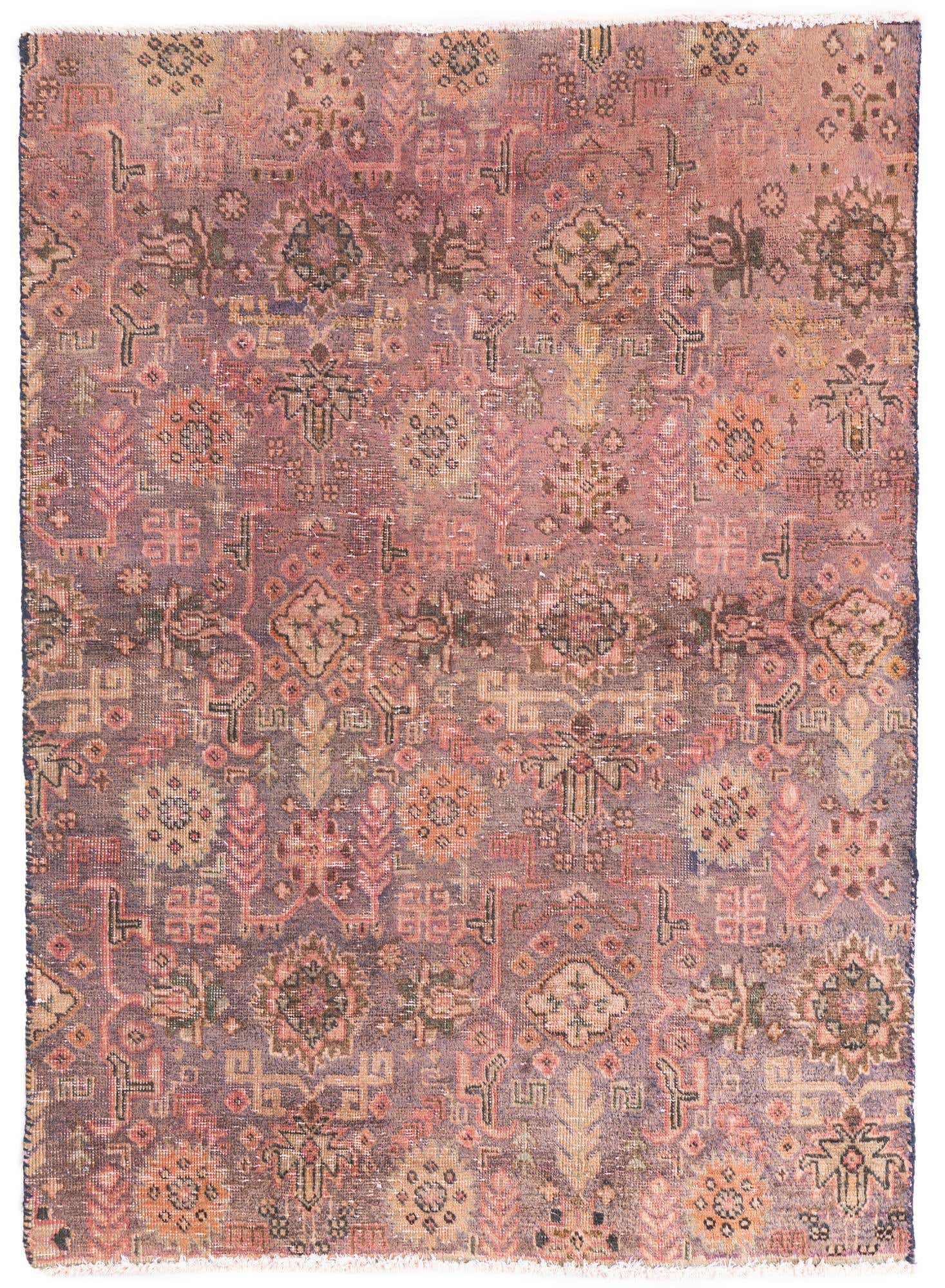 3' 5 x 4' 10 Hand Knotted Ultra Vintage Persian Wool Rug