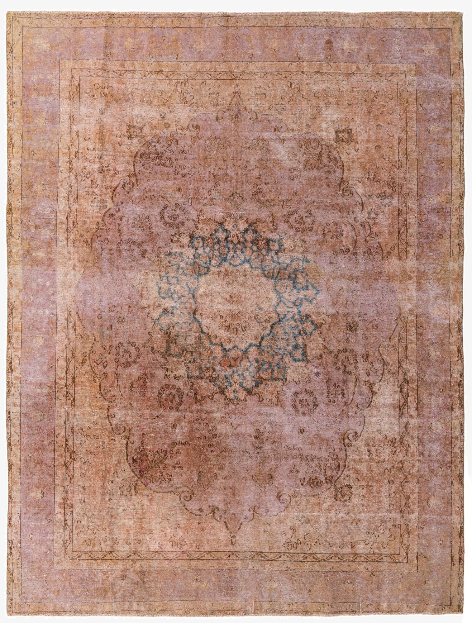 9' 4 x 12' 5  Hand Knotted Ultra Vintage Persian Wool Rug