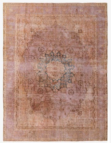 9' 4 x 12' 5 Hand Knotted Ultra Vintage Persian Wool Rug