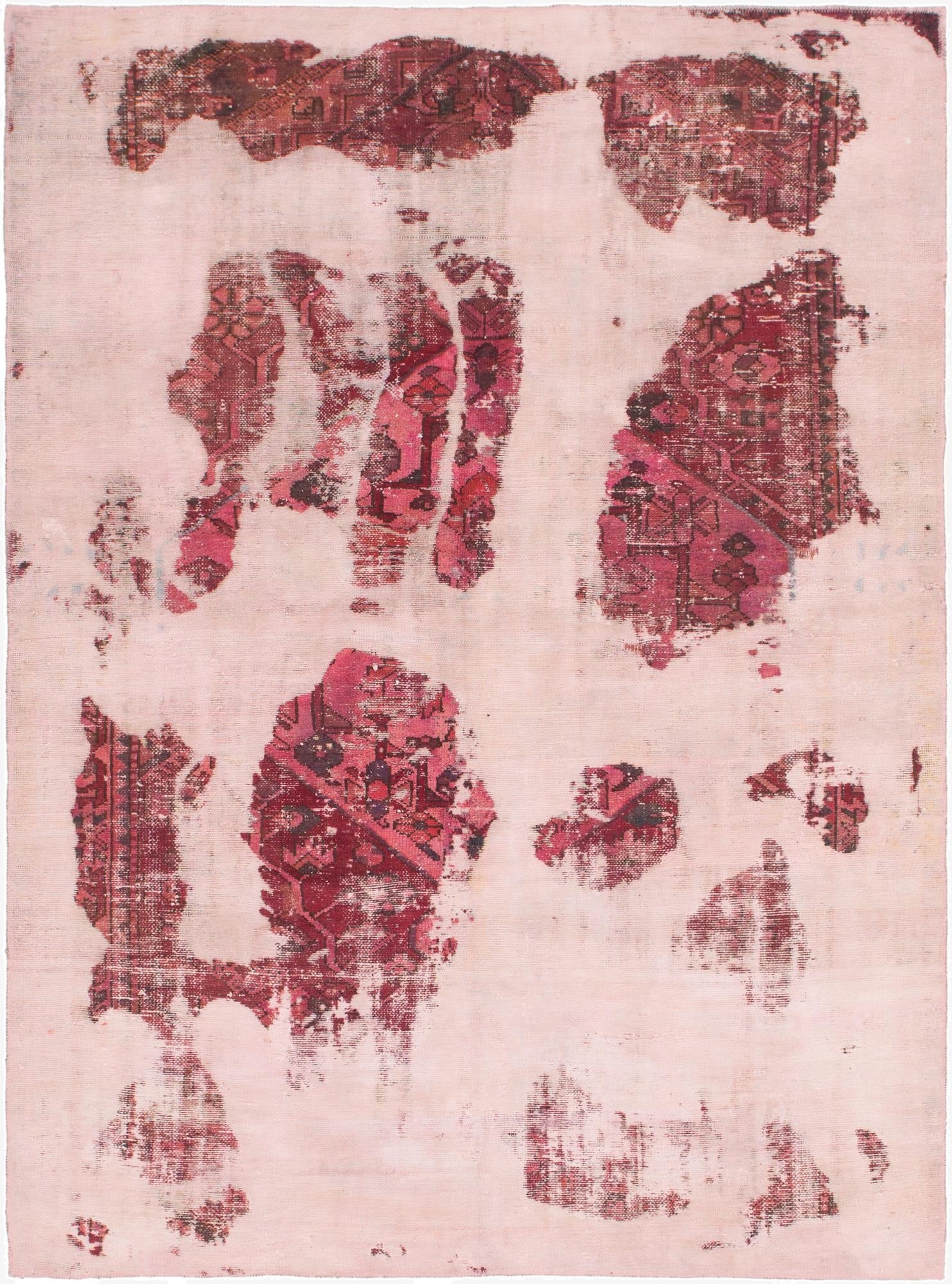 6' x 8' 5  Hand Knotted Ultra Vintage Persian Wool Rug