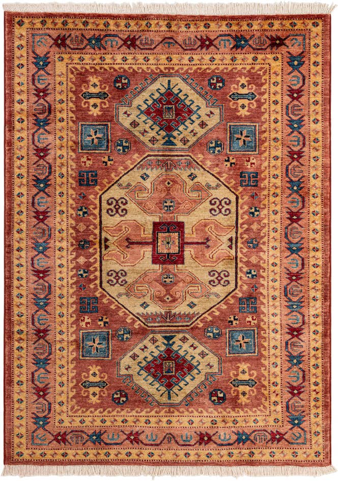 Detail image of 5' 1 x 7' 1 Hand Knotted Ziegler Wool Rug