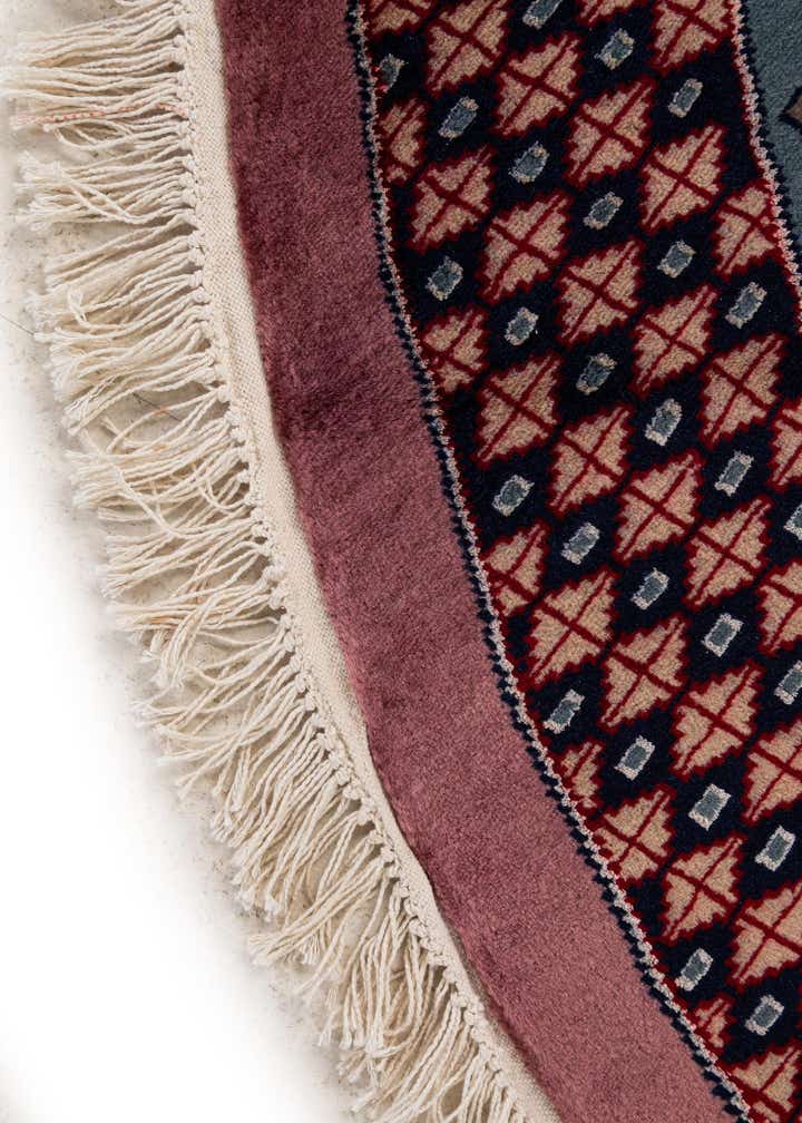 6' x 6' 1 Hand Knotted Bokhara Oriental Wool Round Rug