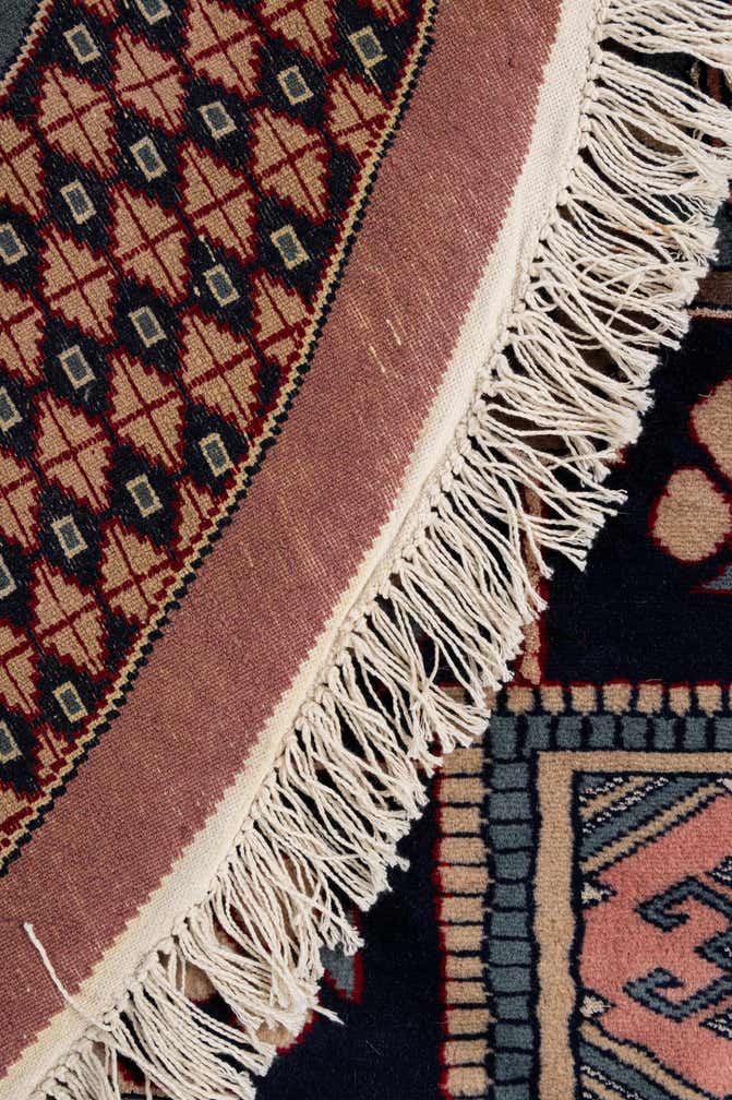 6' x 6' 1 Hand Knotted Bokhara Oriental Wool Round Rug