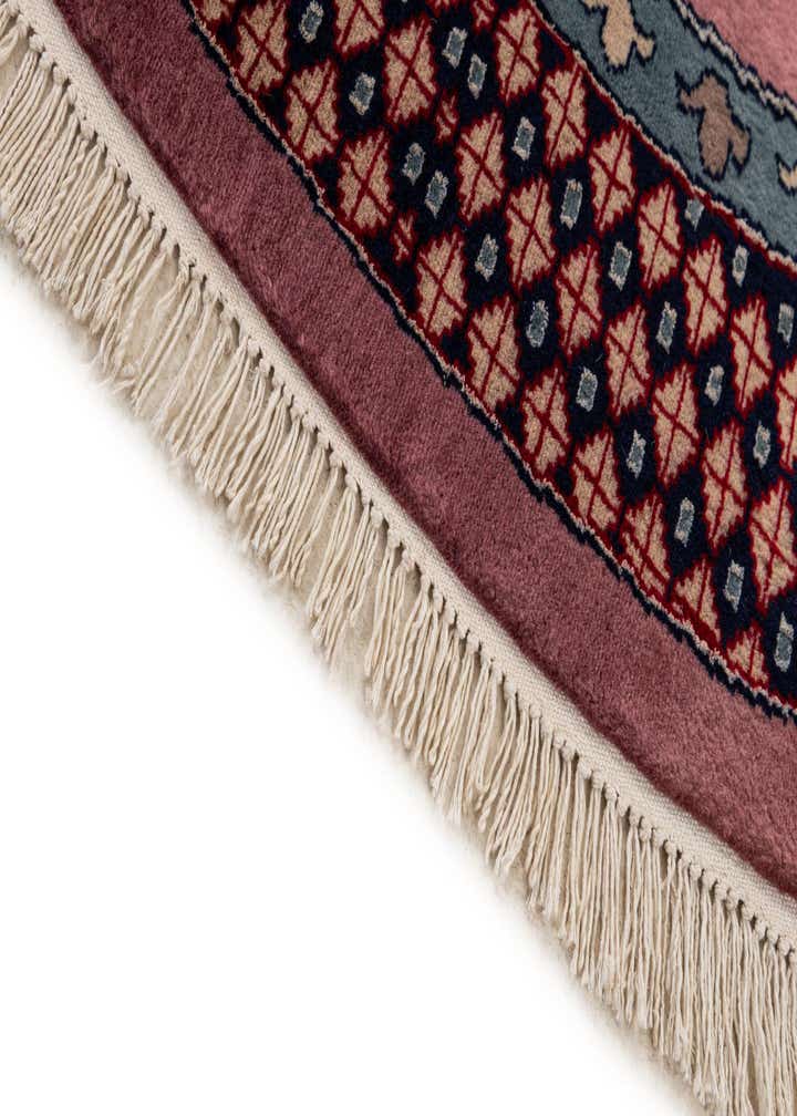 6' x 6' 1 Hand Knotted Bokhara Oriental Wool Round Rug