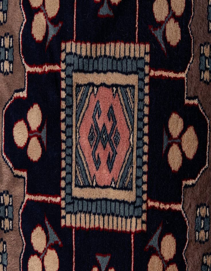 Detail image of 6' x 6' 1  Hand Knotted Bokhara Oriental Wool Round Rug