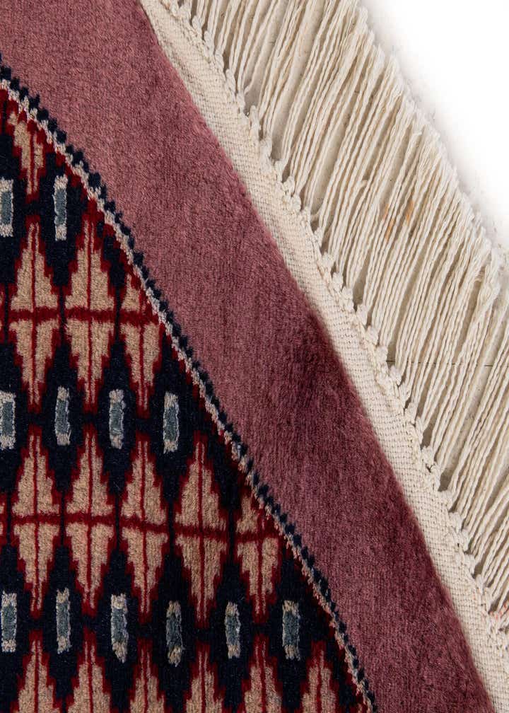 6' x 6' 1 Hand Knotted Bokhara Oriental Wool Round Rug