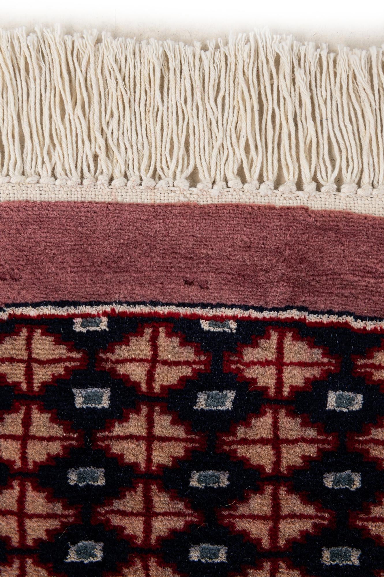 6' x 6' 1 Hand Knotted Bokhara Oriental Wool Round Rug
