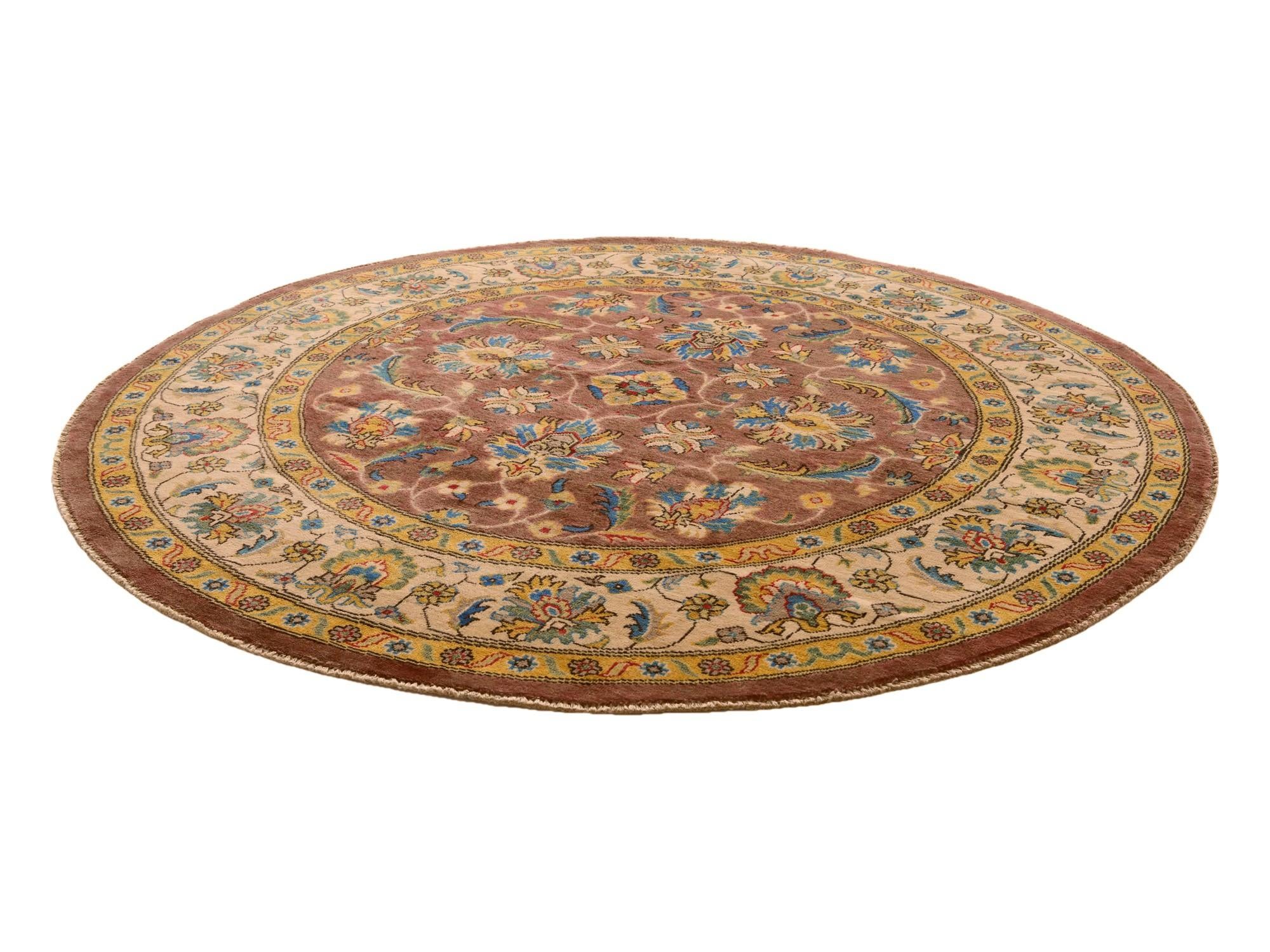 6' 7 x 6' 7 Hand Knotted Kazak Round Rug